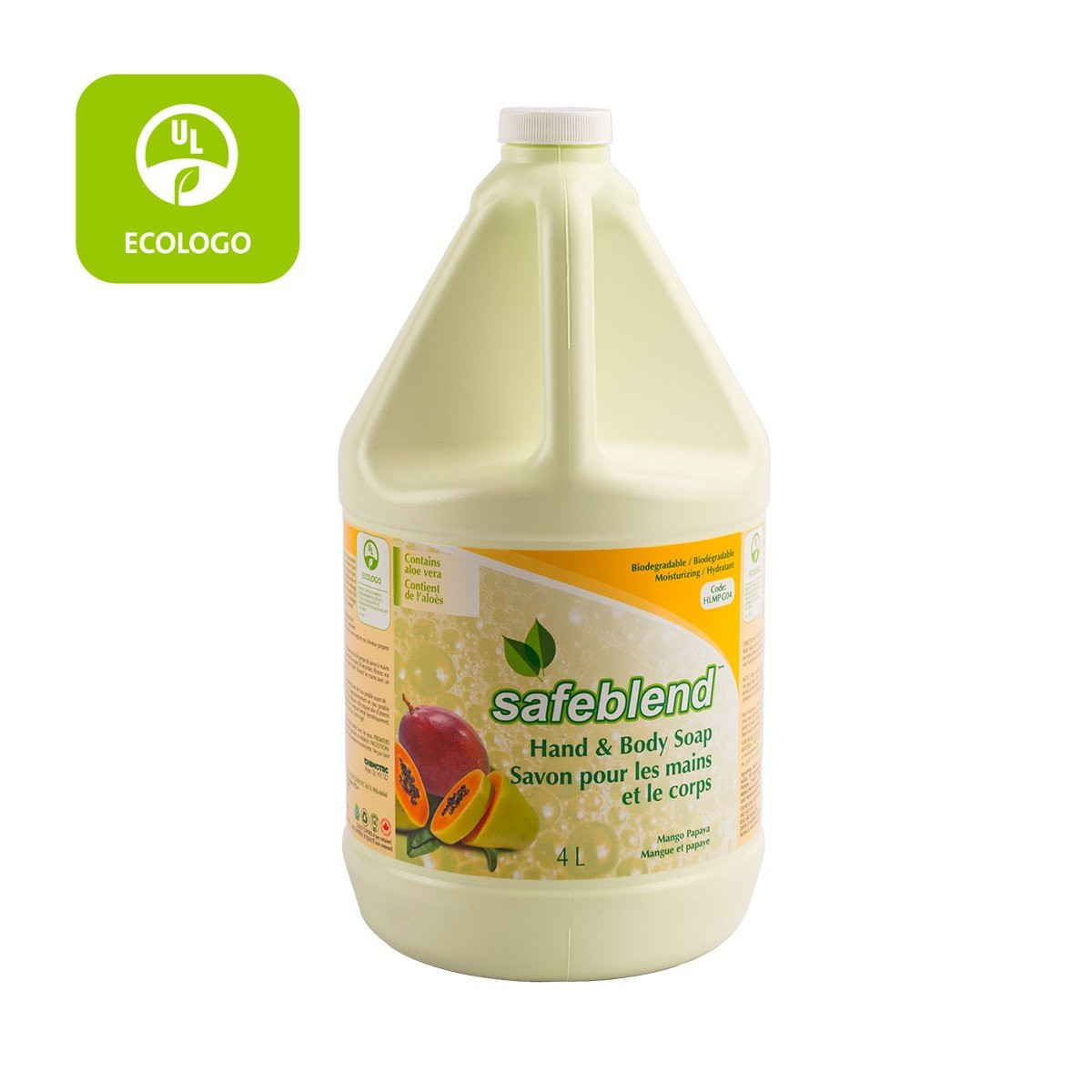 Ecologo Hand and Body Soap - Mango Papaya - 1.06 gal (4 L) - Safeblend