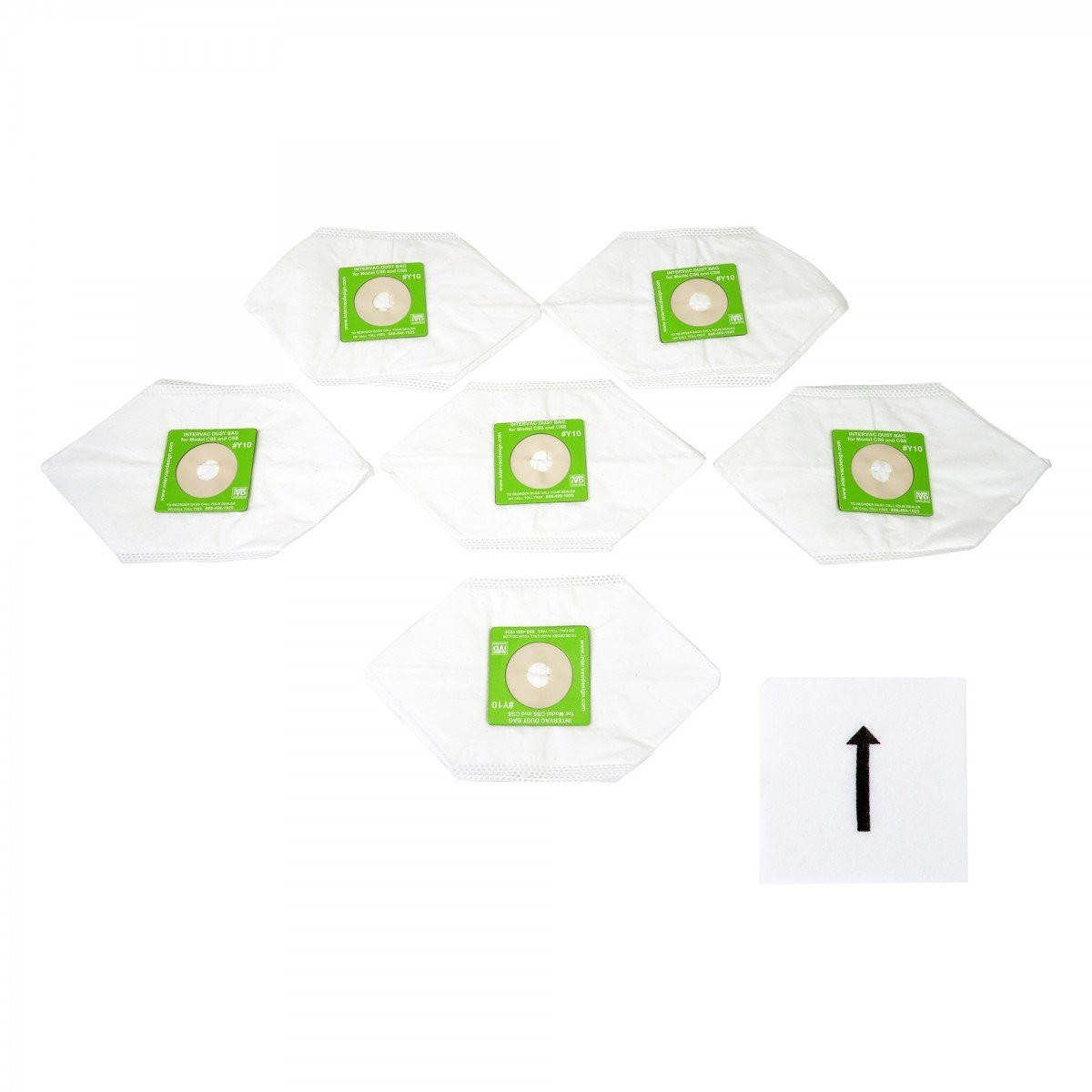 HEPA BAG INTERVAC CS6,CS8 PK 5 +1 FILTER