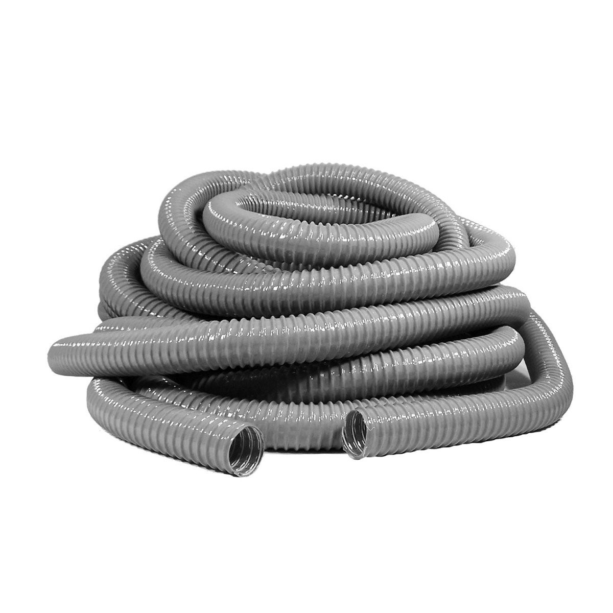 Hose for Central Vacuum - Per Foot by Multiple of 10' (3 m) - 1 1/2" (38 mm) dia - Grey - Reinforced - Vacuflex