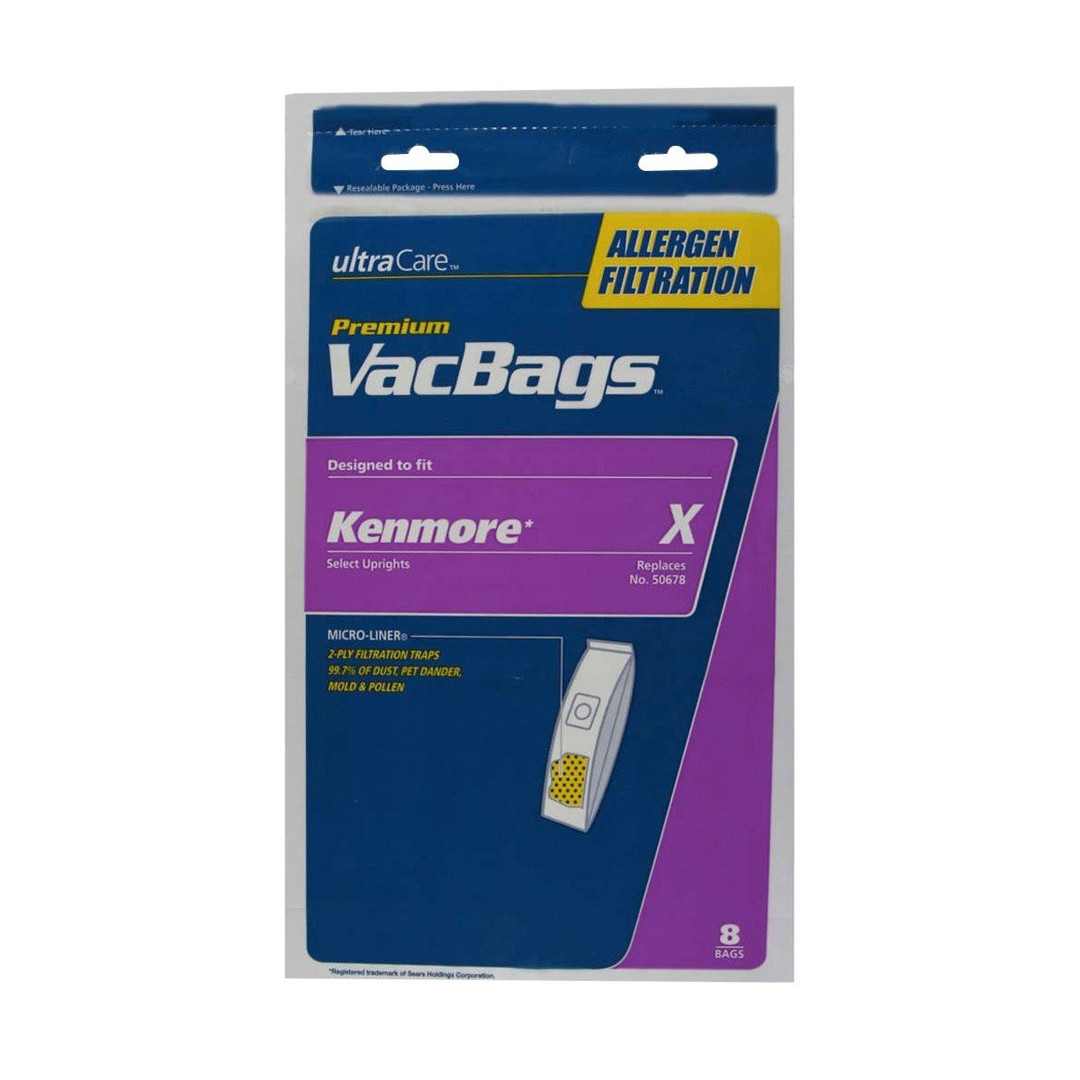 Paper Bag for Kenmore Upright Vacuum - Pack of 6 Bags - 5067
