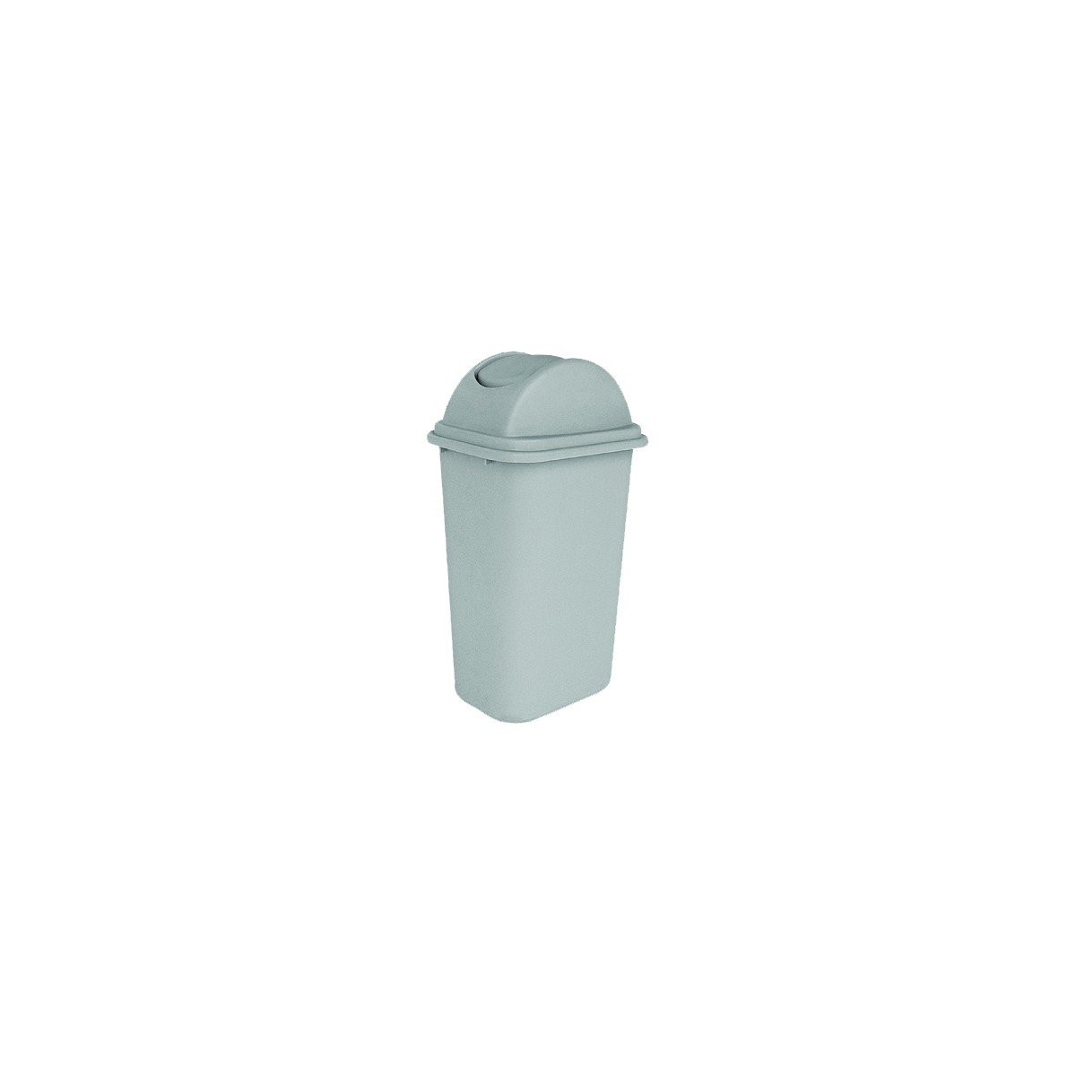 Trash Garbage Can Bin with Swing Lid - 10.25 gal (47 L) - Light Grey
