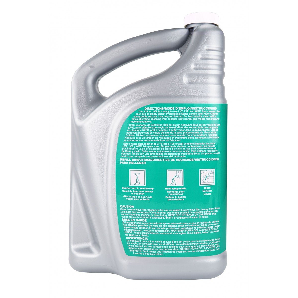 Luxury Vinyl Floor Cleaner - Dries Fast - No Residue - 1 gal (4.5 L) - Bona SJ314CS-4