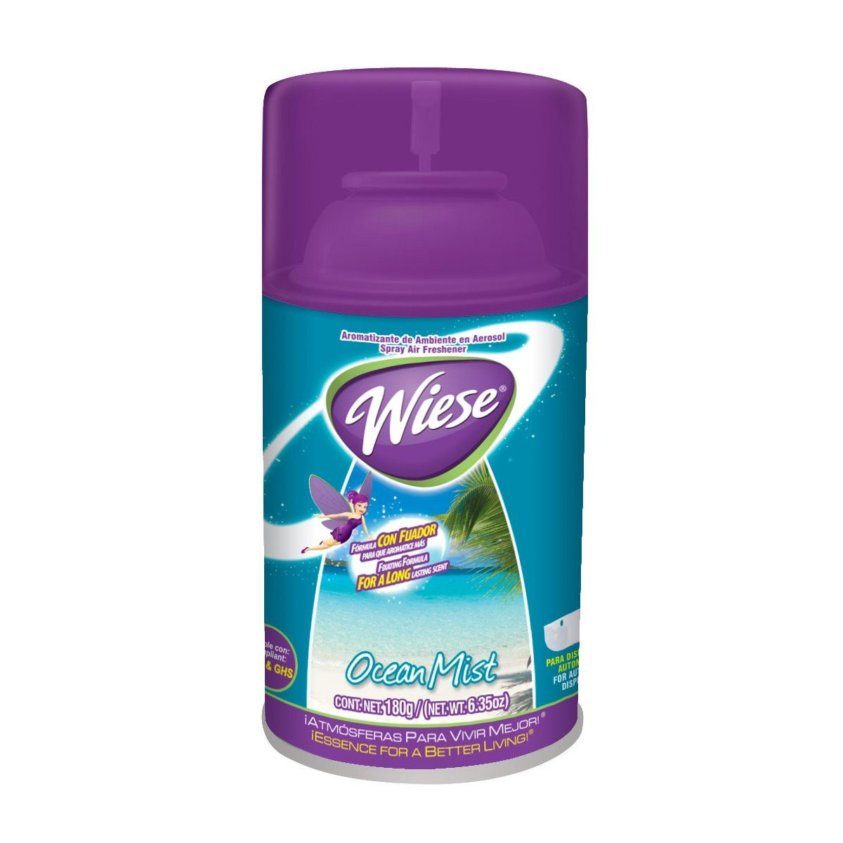 Metered Air Freshener - Ocean Mist Scent - 6.2 oz (180 ml) - Wiese NAEDC02
