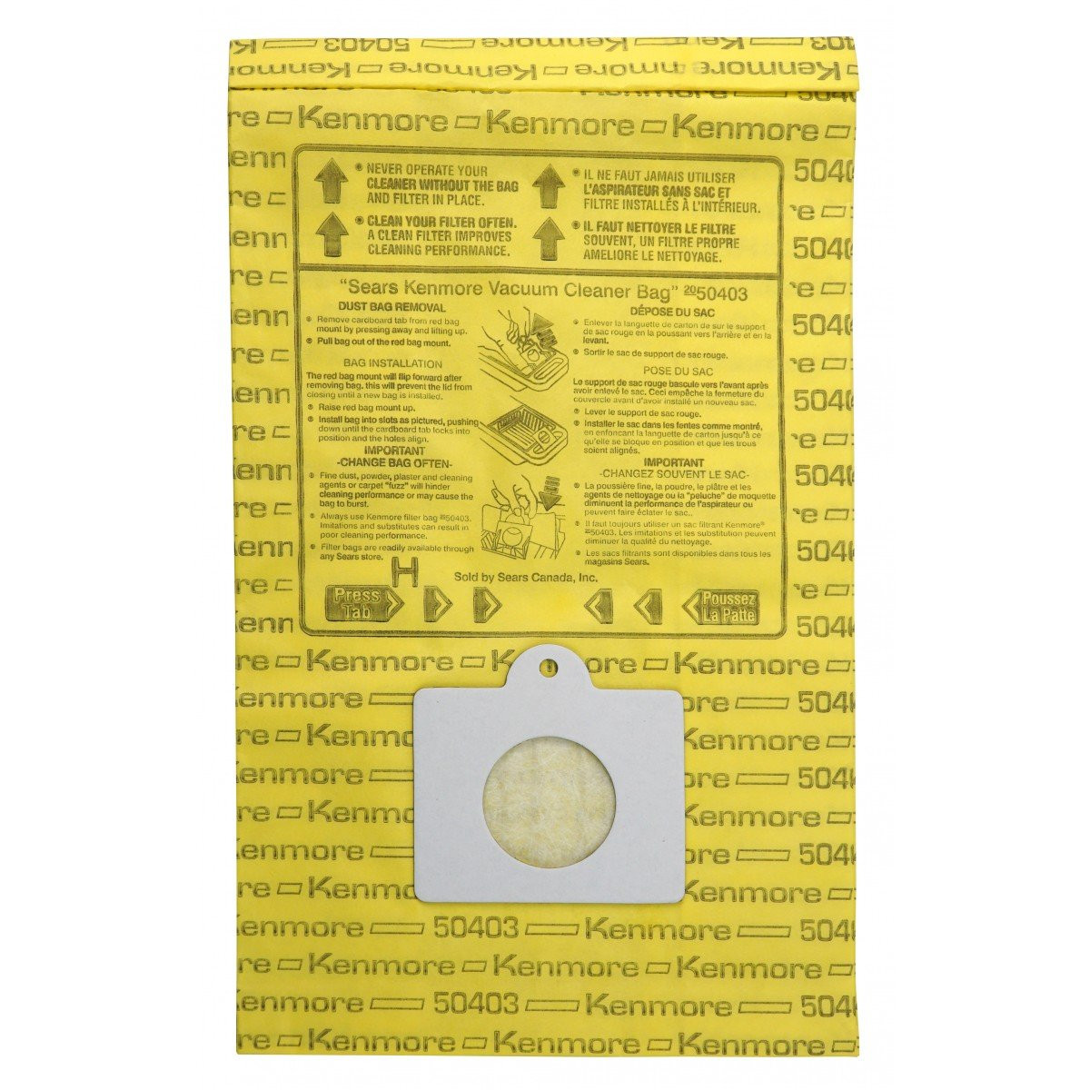 Paper Bag for Kenmore Canister Vacuum for Many Models - Pack of 10 Bags