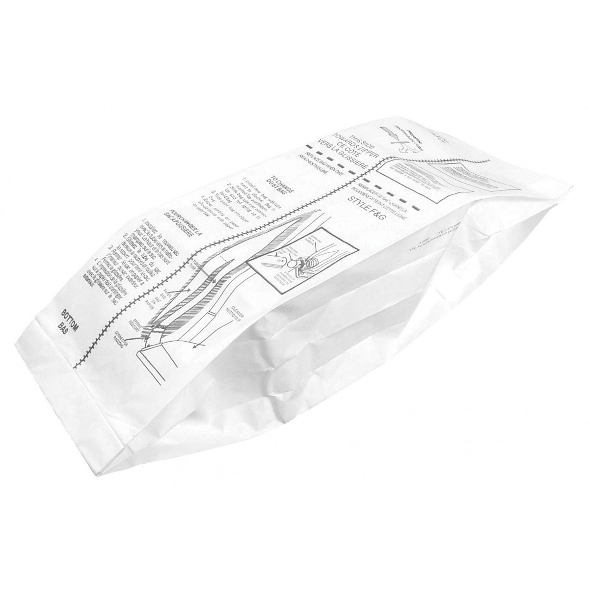 Microfilter Bag for Eureka Types F and G Upright Vacuum - Pack of 3 Bags - Envirocare 216