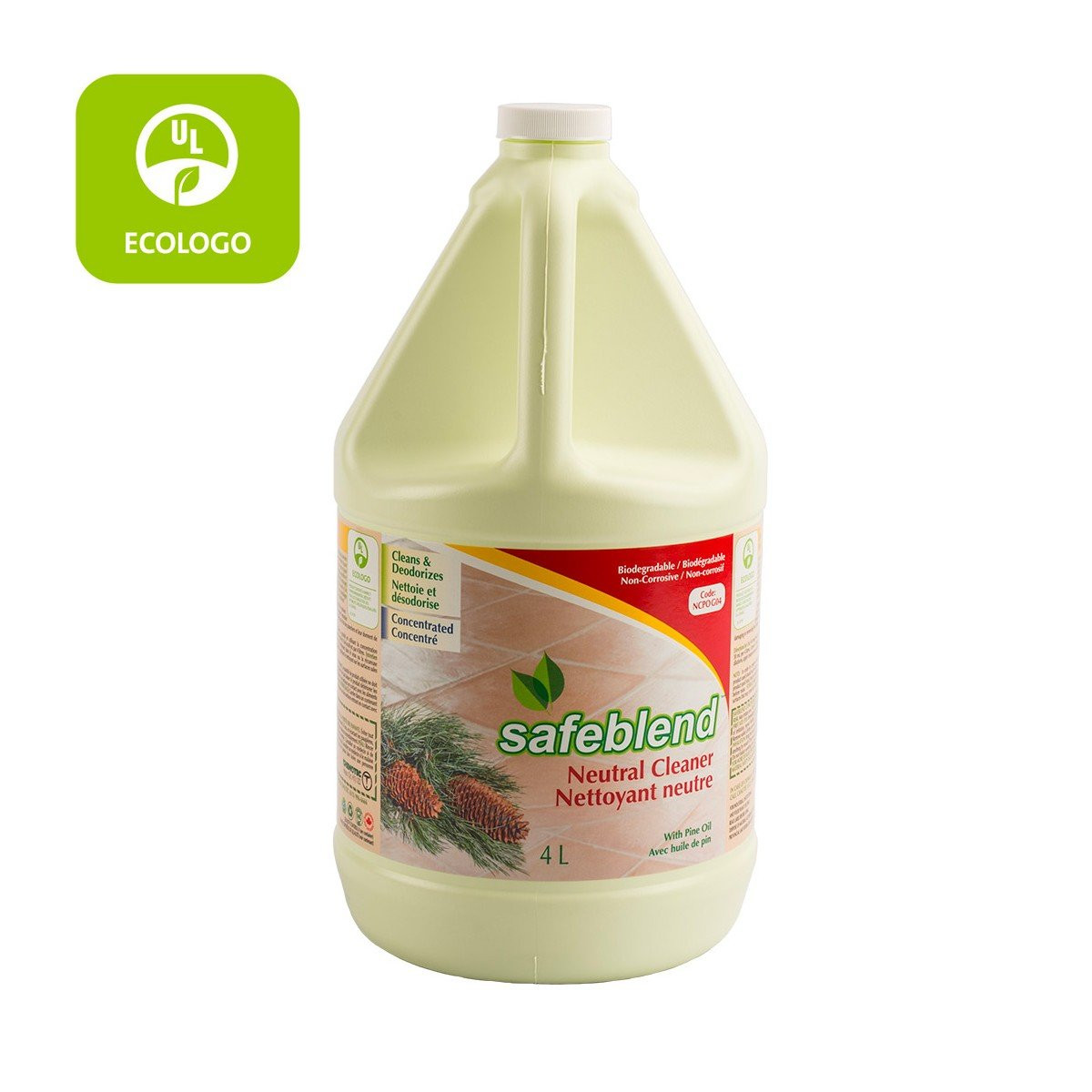 Ecologo Concentrated Neutral Cleaner - Pine Oil - 1.06 gal (4 L) - Safeblend