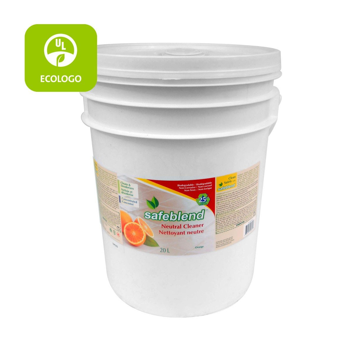 Ecologo Concentrated Neutral Cleaner - Orange - 4.4 gal (20 L) - Safeblend