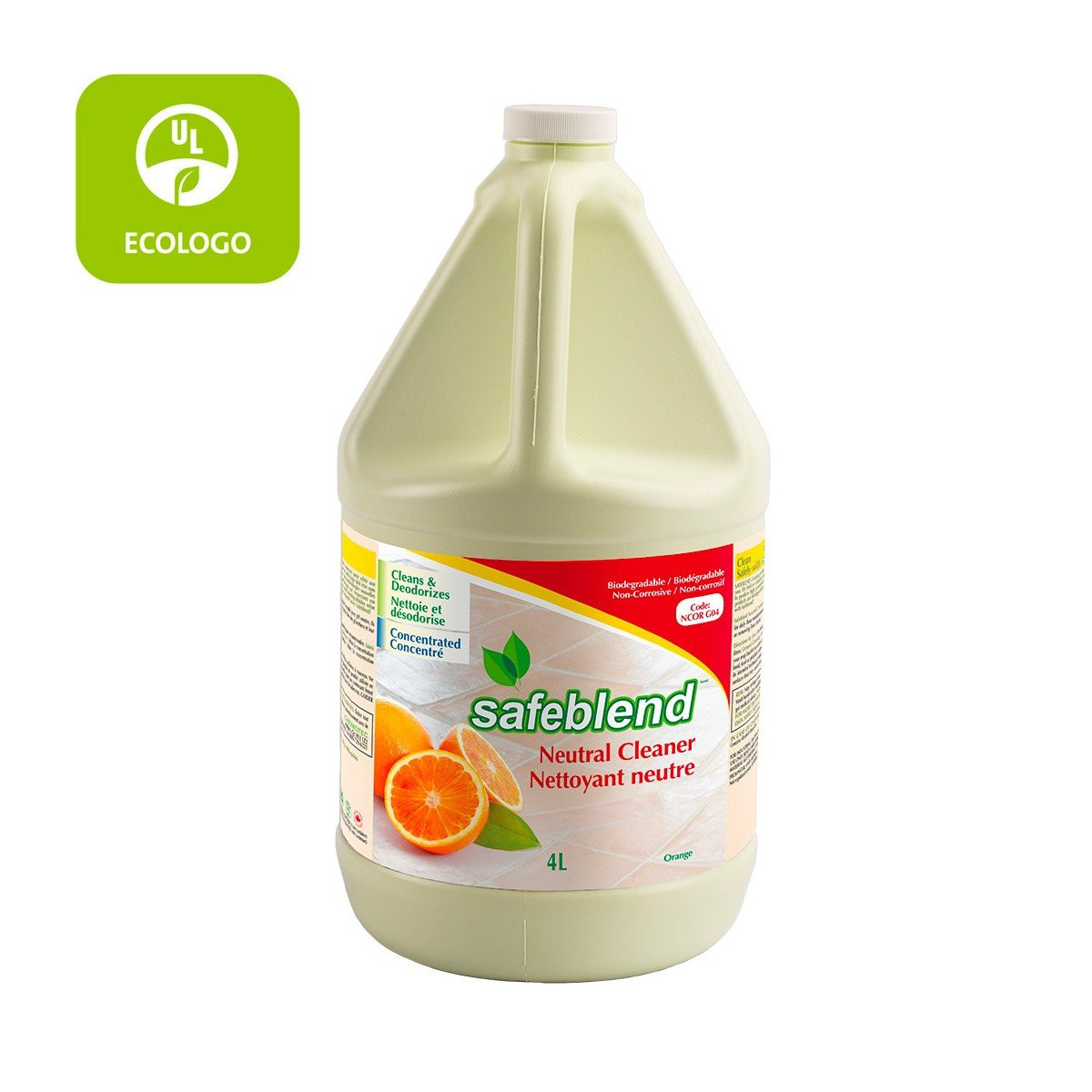 Ecologo Concentrated Neutral Cleaner - Orange - 1.06 gal (4 L) - Safeblend