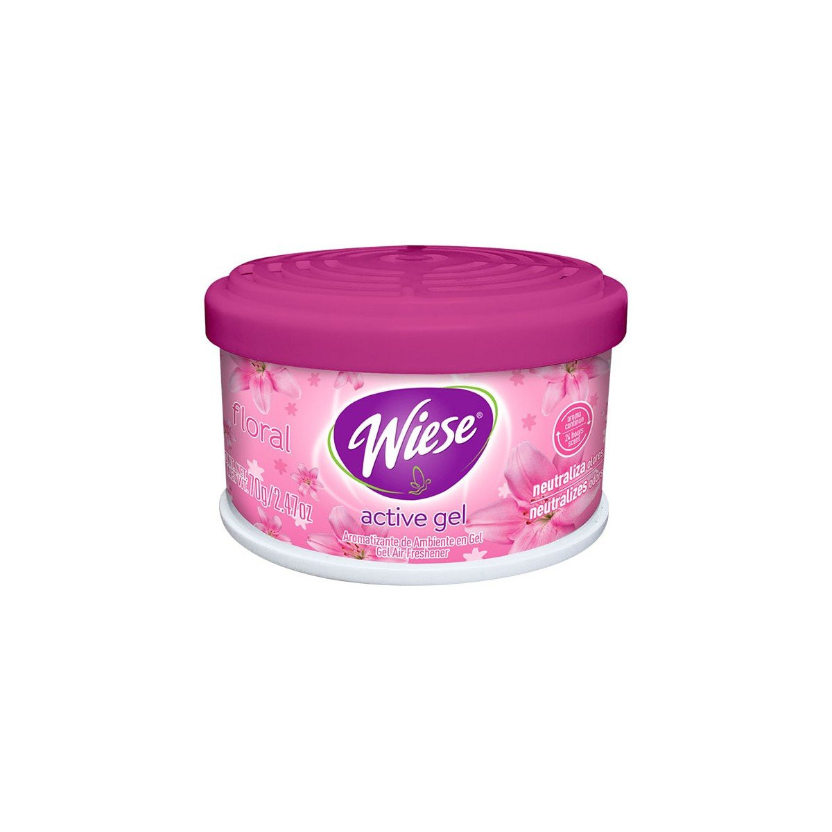 Odors Neutralizer - Air Freshener - Gel - Floral Scent - 2.47 oz (70 g) Jar - Wiese NARGE07