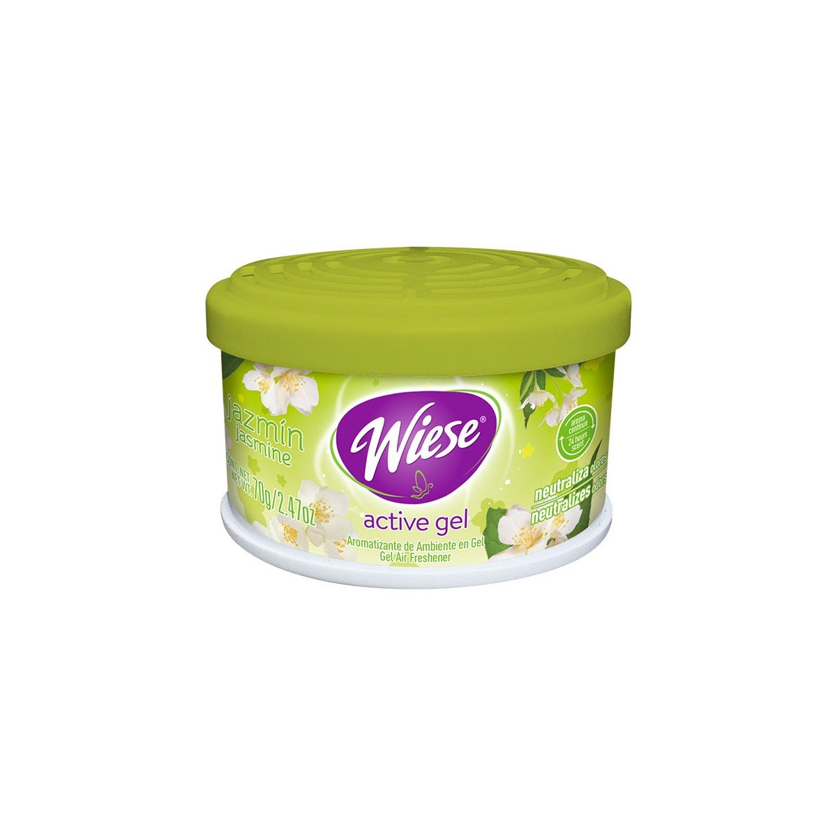 Odors Neutralizer - Air Freshener - Gel - Jasmine Scent - 2.47 oz (70 g) Jar - Wiese NARGE08