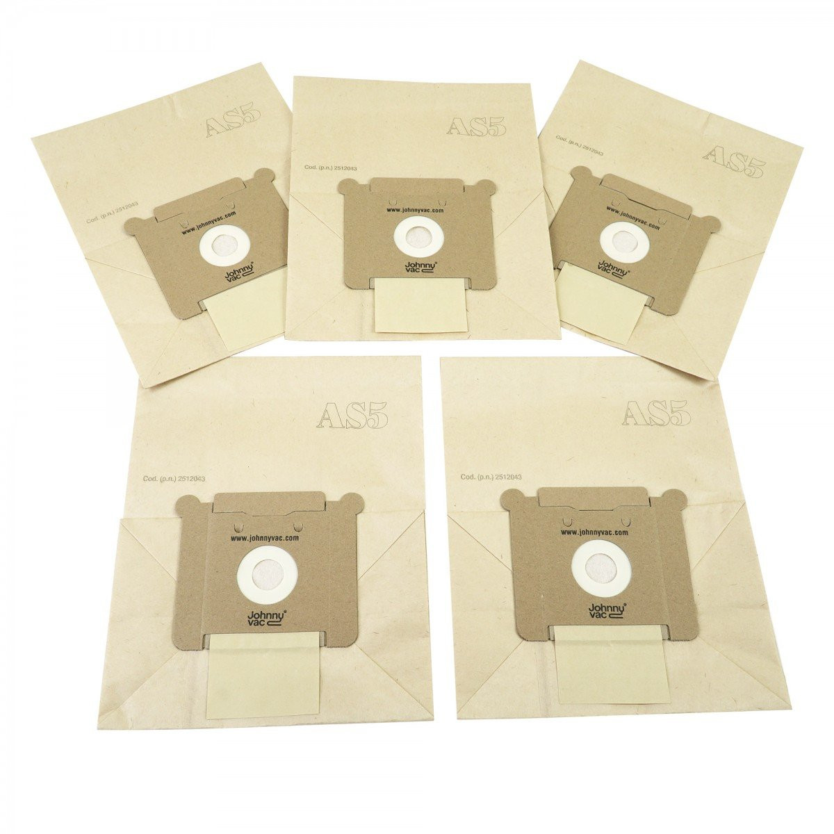 Paper Bag for Johnny Vac Commercial Vacuum JV5 and Ghibli AS5 - Pack of 5 Bags