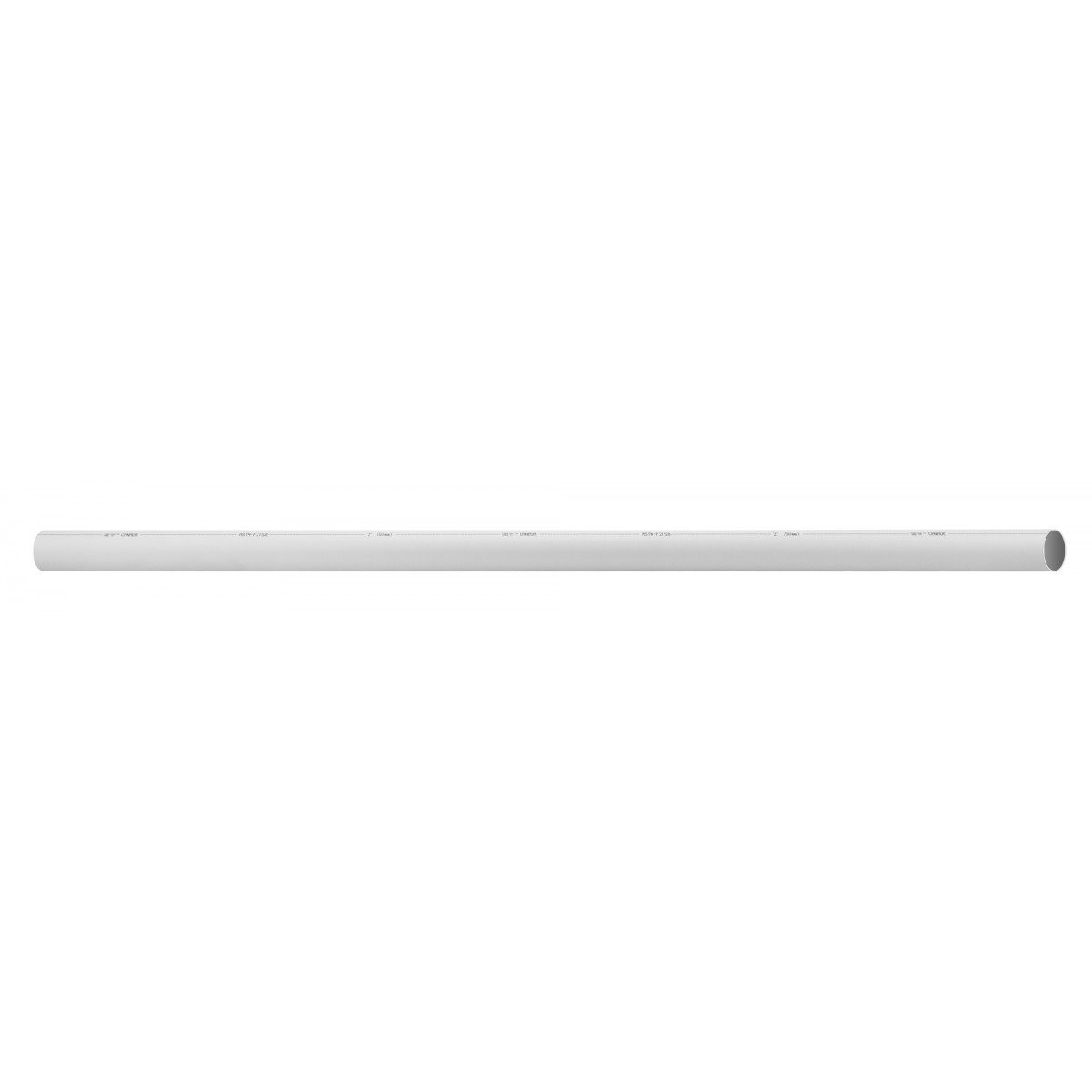 PVC Pipe - 2" (50.8 mm) diameter - 5' (1.5 m) lenght - for Central Vacuum Installation - White - 50' Bundle