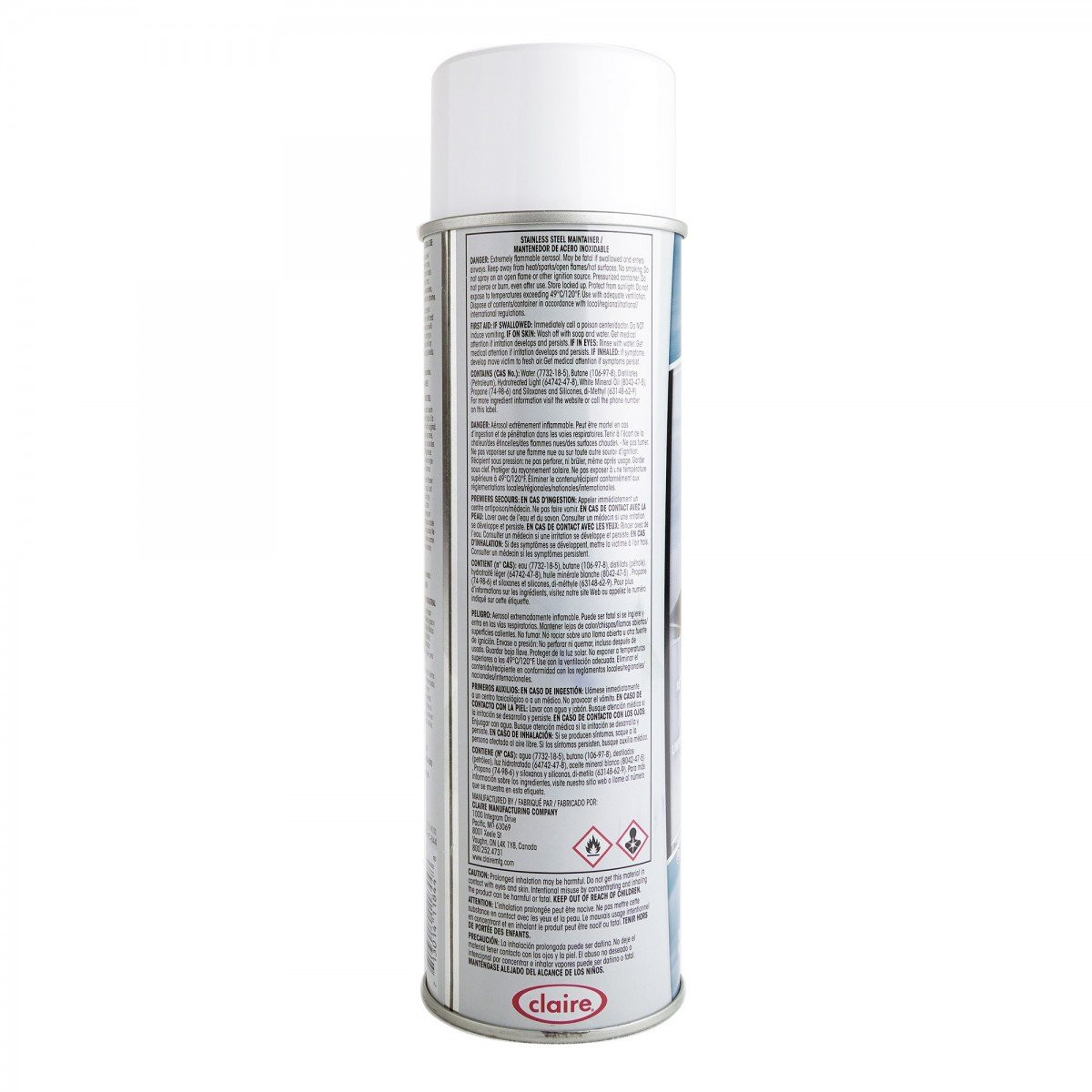 ***TEMP NLA***STAINLESS ST POLISH AND CLEANER WATER BASE SPRAYWAY - CLAIRE