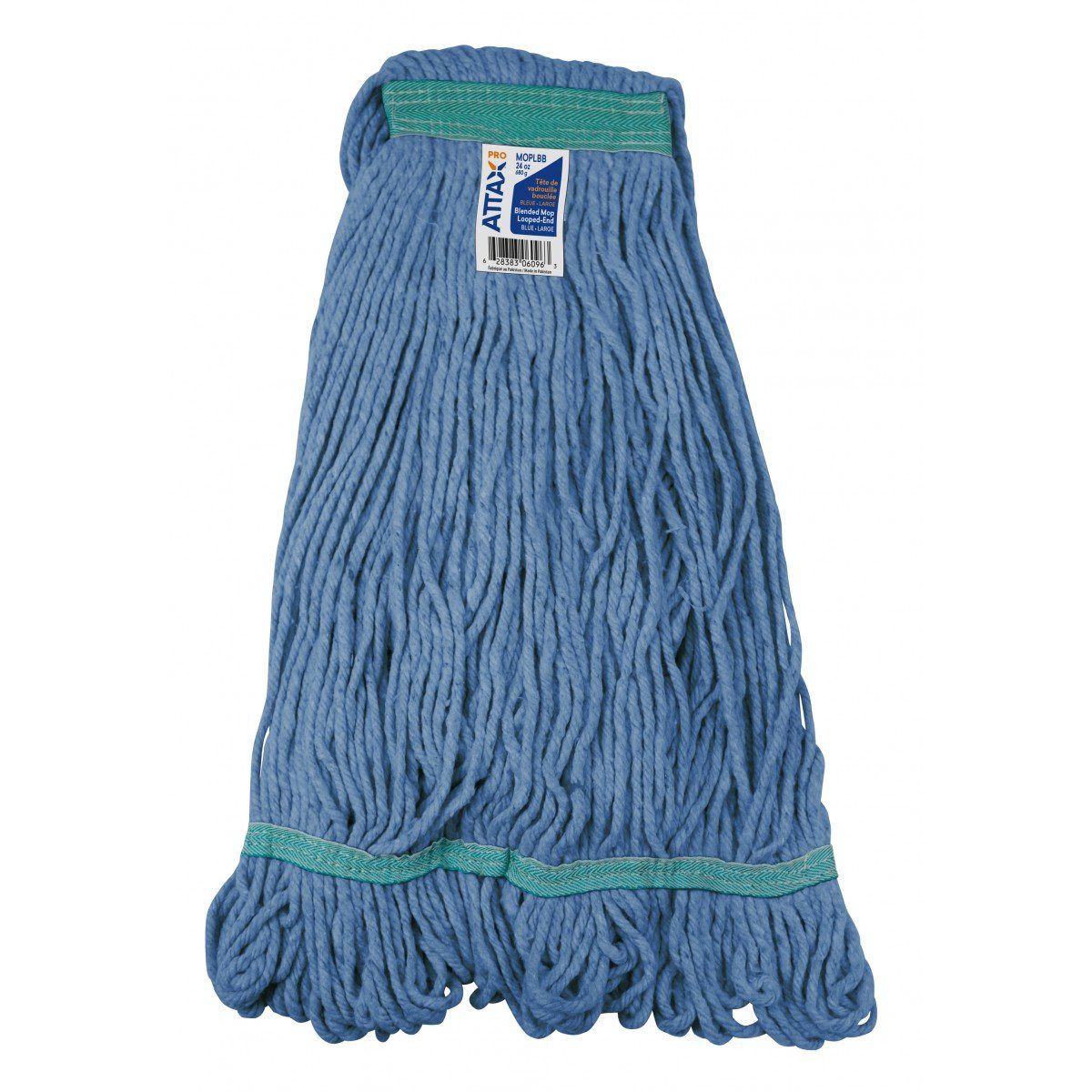 Synthetic Wet Mop 24oz Replacement Head - with Narrow Strips and Looped End - Blue