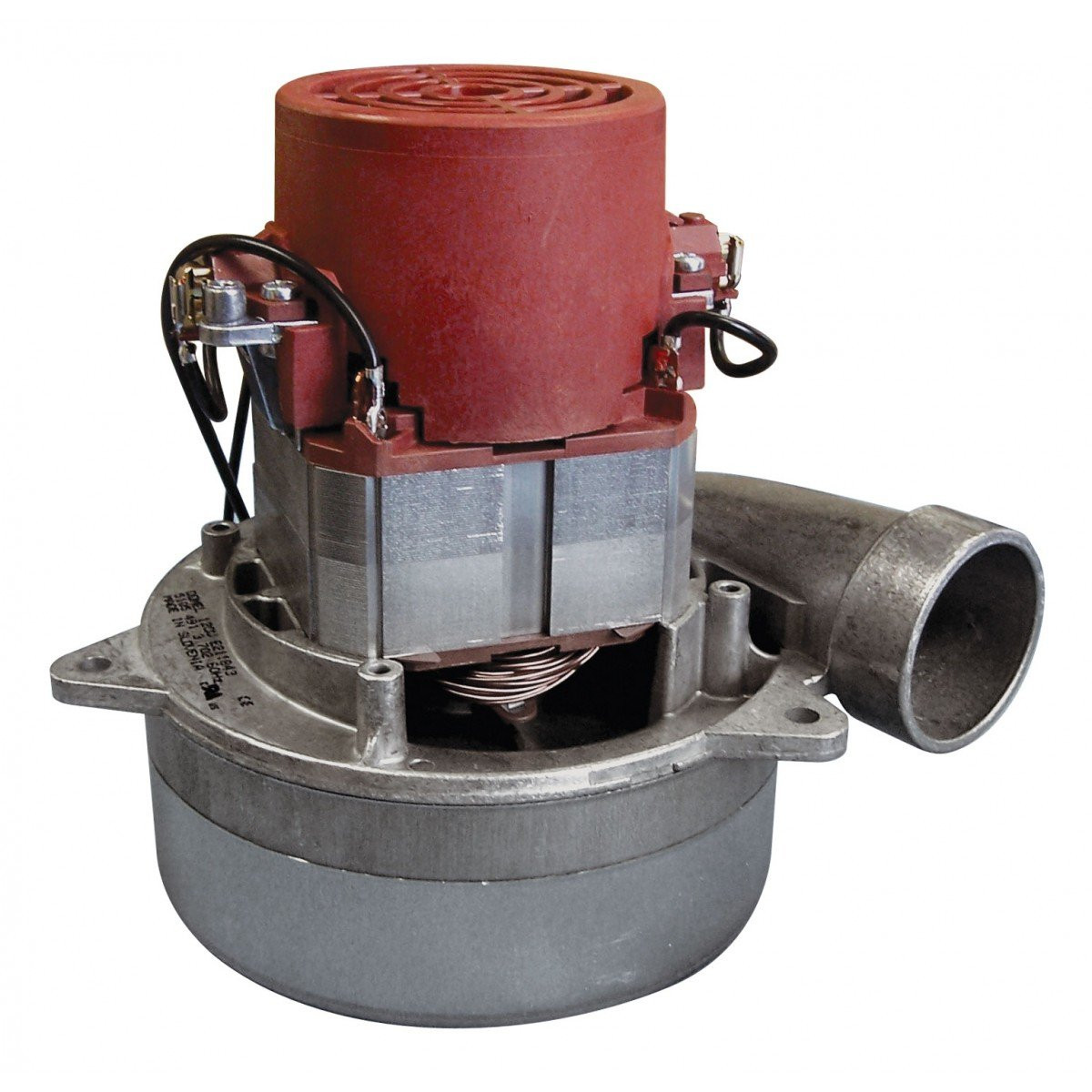 Tangential Vacuum Motor - 5.7" dia - 2 Fans - 120 V - 13 A - 1400 W - 470 Airwatts - 104" Water Lift - 112" CFM - Domel 491.3.702