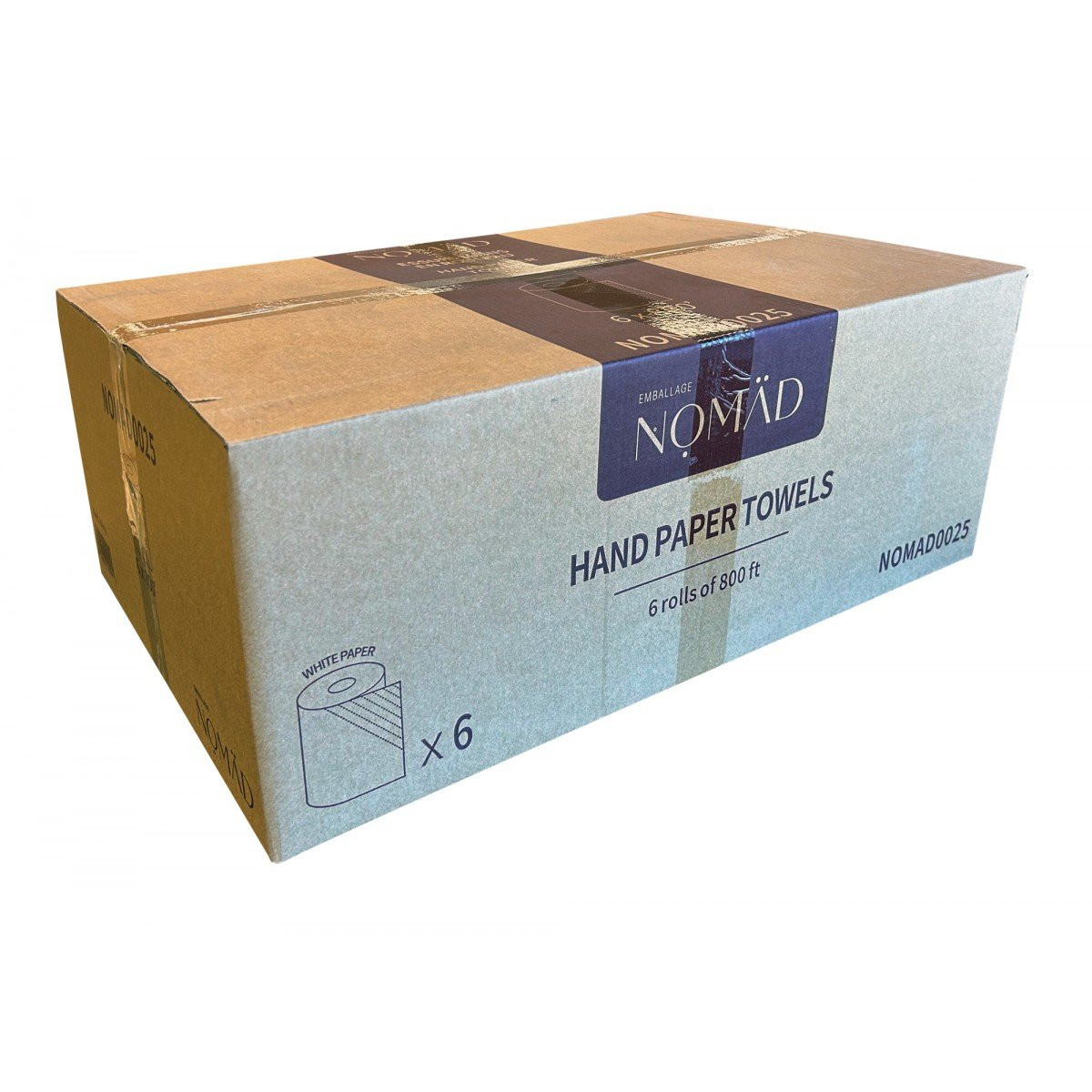 TISSUE HAND WHITE 800' X 6 ROLLS