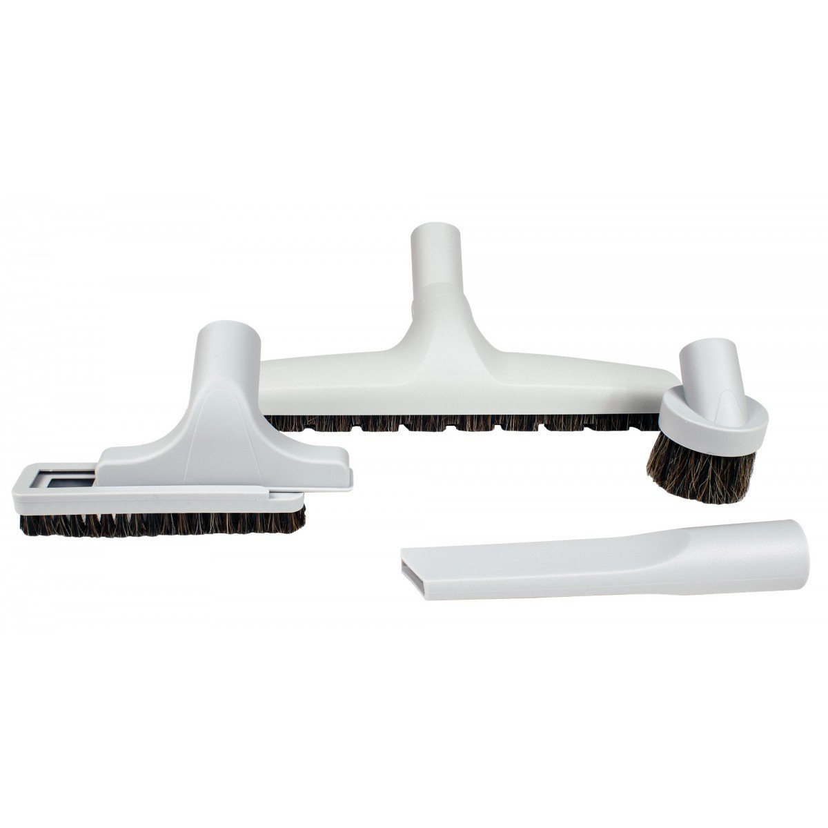 Brush Kit - 12" (30,5 cm) Wessel-Werk Combined Floor and Carpet Brush - Dusting Brush - Upholstery Brush - Crevice Tool - 1 ¼ " (31.75 mm) dia - Fits All - Grey -