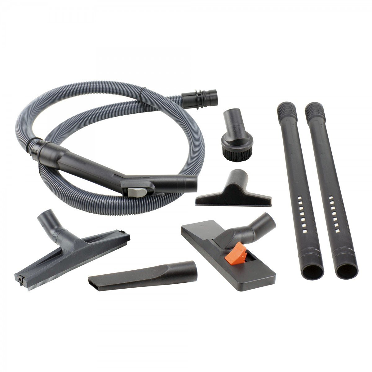 Wet & Dry Commercial Vacuum - Capacity of 5.9 gal (22.5 L) - Electrical Outlet for Power Nozzle - 8' Hose - Plastic and Aluminum Wands - Brushes and Accessories Included - IPS ASDO07362