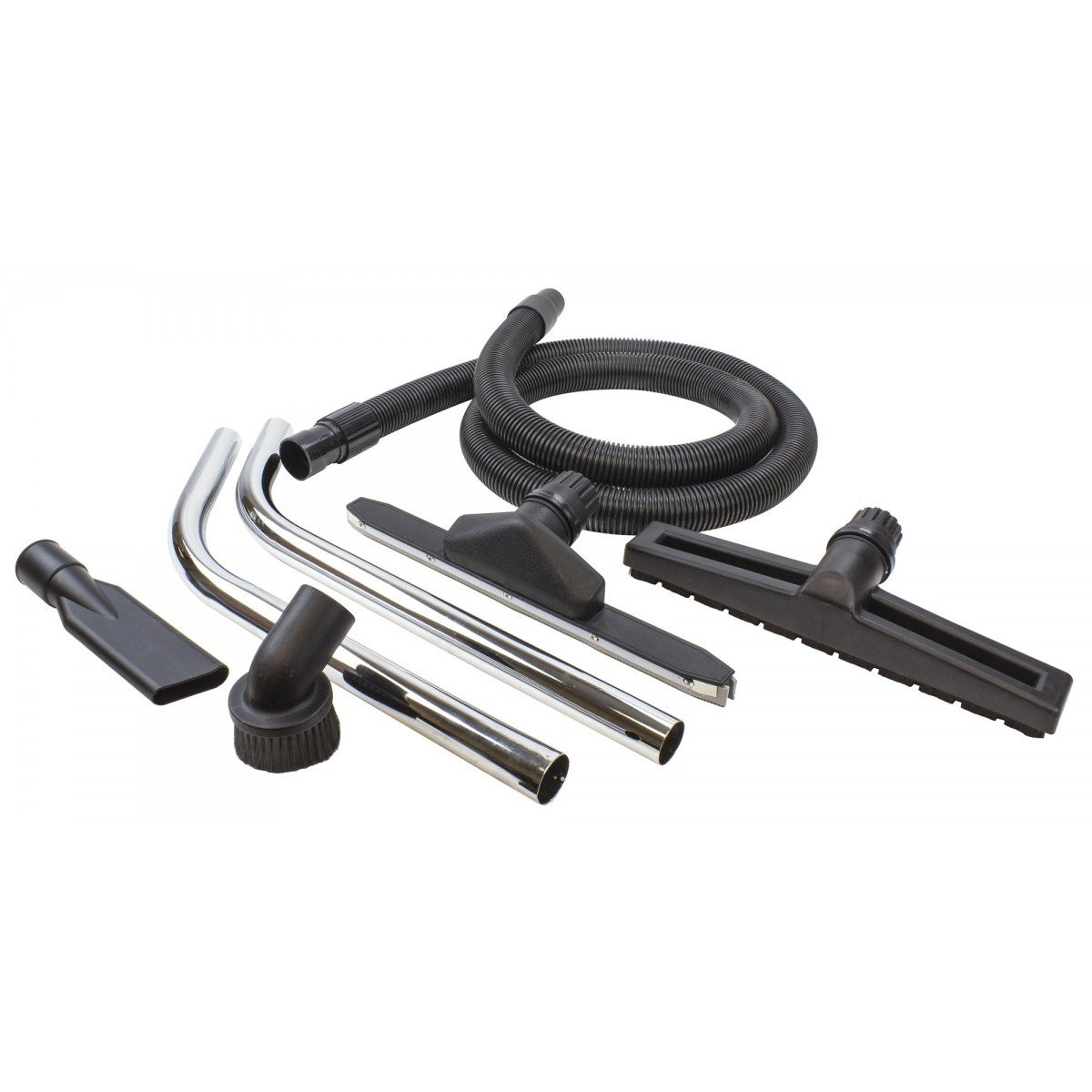 Heavy Duty Wet & Dry Commercial Vacuum - Capacity of 22 gal (85 L) - 2 Motors - Integrated Squeegee - 10' (3 m) Hose - Plastic and Aluminum Wands - Brushes and Accessories Included - IPS ASDO07433